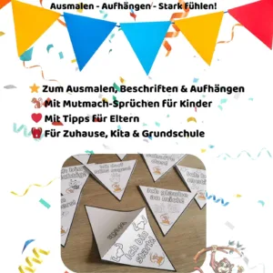 Meine Mutmach-Girlande – 12 Wimpel zum Ausdrucken & Gestalten (Download-PDF)