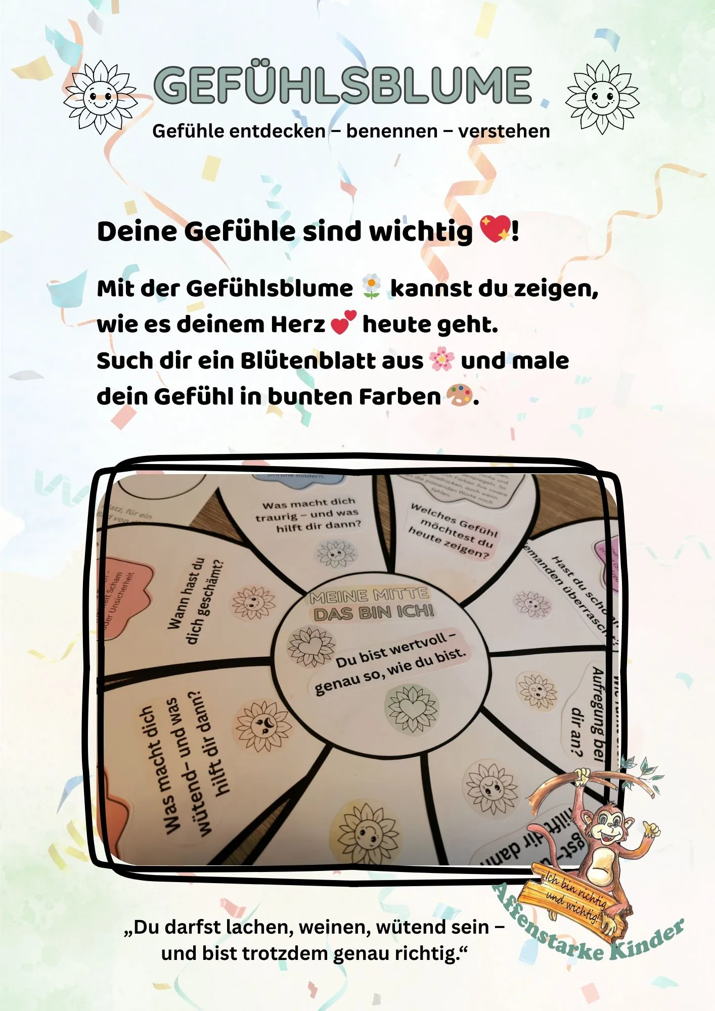Die Gefühlsblume – Gefühle benennen, verstehen und stärken (Download - PDF)